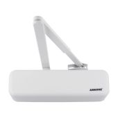 AR3500-D-DW&sol;DW Hoppe Size 2-4 Overhead Spring Door Closer c&sol;w Backcheck & Delayed Action - RAL9016 Diamond White &lpar;87101074&rpar;