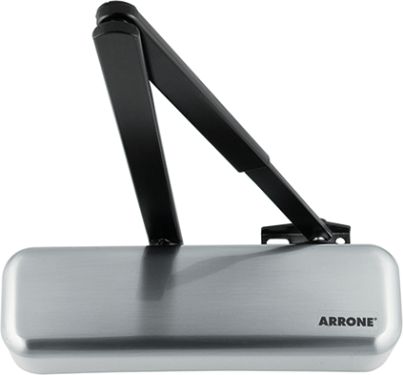 Click Here To Enlarge This Photo Of AR6900-D-SSS Hoppe Arrone Size 2-4 Overhead Door Closer - Satin Stainless Steel with Black arm &lpar;87105984&rpar;