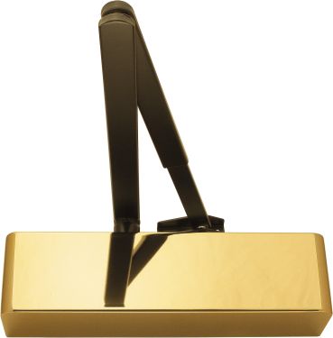 Click Here To Enlarge This Photo Of AR1500-PB Hoppe Arrone Size 2-4 Overhead Spring Door Closer c&sol;w Backcheck - Polished Brass with Black arm &lpar;87107179&rpar;