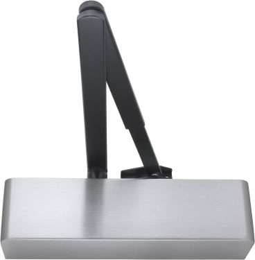 Click Here To Enlarge This Photo Of AR1500-SSS Hoppe Arrone Size 2-4 Overhead Spring Door Closer c&sol;w Backcheck - Satin Stainless Steel with Black arm &lpar;87107181&rpar;