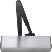 AR1500-SSS Hoppe Arrone Size 2-4 Overhead Spring Door Closer c&sol;w Backcheck - Satin Stainless Steel with Black arm &lpar;87107181&rpar;