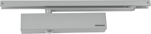 Click Here To Enlarge This Photo Of AR8209-SE Hoppe Arrone Size 2-4 Overhead Surface Mounted Slide Arm Door Closer - Silver &lpar;87116128&rpar;
