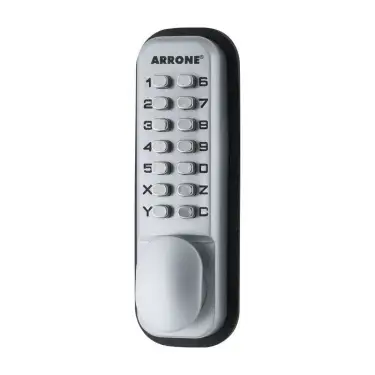 Click Here To Enlarge This Photo Of AR195MC Hoppe Arrone Push Button Digital Lock c&sol;w Holdback - Matt Chrome &lpar;87128205&rpar;