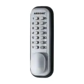 AR195MC Hoppe Arrone Push Button Digital Lock c&sol;w Holdback - Matt Chrome &lpar;87128205&rpar;