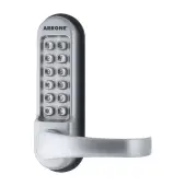 AR515-SSS-PK Hoppe Arrone Lever Operated Mechanical Push Button Digital Lock for use with Panic Hardware - Satin Stainless Steel &lpar;87138507&rpar;