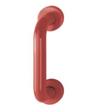 Click Here To Enlarge This Photo Of AR602&sol;220CF Hoppe D' Handle &Oslash; 34mm x 220mm Centres Pull Handle Concealed Fix - &lpar;Nylon&rpar; Red
