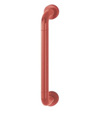 Click Here To Enlarge This Photo Of AR602&sol;425CF Hoppe D' Handle &Oslash; 34mm x 425mm Centres Pull Handle Concealed Fix - &lpar;Nylon&rpar; Red