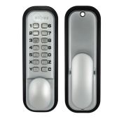 Eclipse ED20 Easy Code Change Mechanical Push Button Digital Lock with Holdback - Satin Chrome &lpar;70253&rpar;