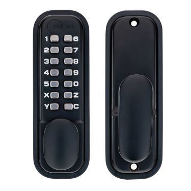 Click Here To Enlarge This Photo Of Eclipse ED20 Easy Code Change Mechanical Push Button Digital Lock with Holdback - Matt Black &lpar;70256&rpar;