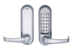 Eclipse ED50 Heavy Duty Passage Free Mechanical Push Button Digital Lock - Satin Chrome  &lpar;70262&rpar;