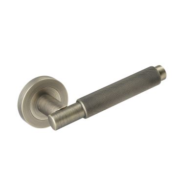 Click Here To Enlarge This Photo Of JTHA1800-F Jigtech 'Textura' Lever On Rose Matt Antique Brass &lbrack;CE&rsqb;