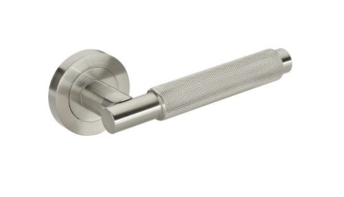 Click Here To Enlarge This Photo Of JTHA1815-F Jigtech 'Textura' Lever On Rose Satin Nickel &lbrack;CE&rsqb;
