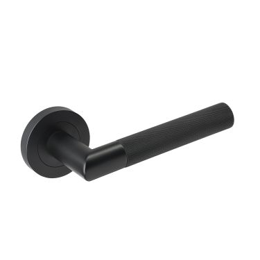 Click Here To Enlarge This Photo Of JTHA1905-F Jigtech 'Tactil' Lever On Rose Matt Black &lbrack;CE&rsqb;