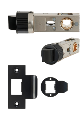 Click Here To Enlarge This Photo Of JTL4620-F Matt Black 57mm Smart Passage Latch - CE&sol;Fire Rated