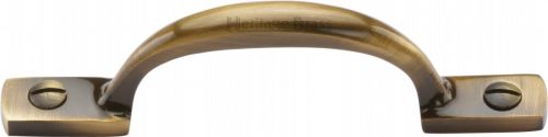Click Here To Enlarge This Photo Of V1090 102-AT Heritage Brass Pull Handle Russell Design 102mm Antique Brass Finish