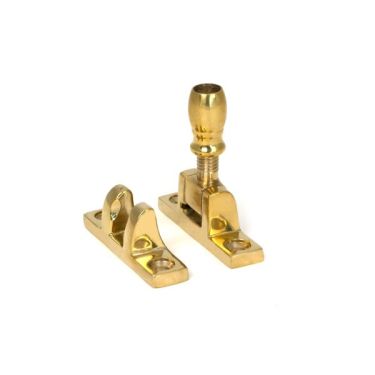 Click Here To Enlarge This Photo Of 45977 From the Anvil Polished Brass Mushroom Brighton Fastener - Narrow &lpar;Square&rpar;