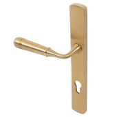 BLU Performance Opera 92mm Multipoint Lock Lever Handle&comma; 316 Stainless Steel in a PVD Satin Brass Finish &lpar;TBH095B-PSB&rpar;