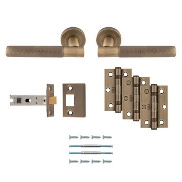 Click Here To Enlarge This Photo Of UDP010AB&sol;INTB - Carlisle Brass 'Lagos' Ultimate Door Pack - Antique Brass