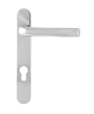 Click Here To Enlarge This Photo Of BX050309 MILA Chrome Standard Security 92mm Multipoint Lock Door Handle 220mm Backplate &lpar;122mm screw centres&rpar;