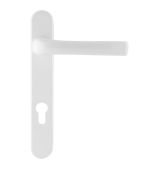 BX050308 MILA White Standard Security 92mm Multipoint Lock Door Handle 220mm Backplate &lpar;122mm screw centres&rpar;