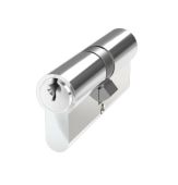 BX4545ETPCM6 Mila Chrome 6 Pin Euro Profile 90mm &lpar;45&sol;45&rpar; Cylinder & Turn c&sol;w 3 Keys
