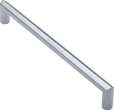 Click Here To Enlarge This Photo Of V1473 328-PC Heritage Brass Door Pull Handle Hex Profile Design 328mm Polished Chrome Finish