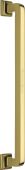 V1964 338-PB Heritage Brass Door Pull Handle Square Vintage Design 338mm Polished Brass Finish