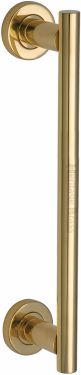 Click Here To Enlarge This Photo Of V2057 336-PB Heritage Brass 19mm Bar Door Pull Handle with base 336mm Polished Brass finish