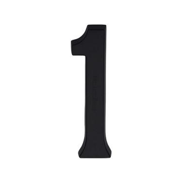 Click Here To Enlarge This Photo Of C1564 1-BKMT Heritage Brass Numeral 1 Concealed Fix 76mm &lpar;3"&rpar; Matt Black