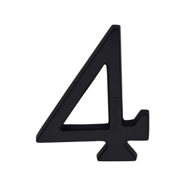 Click Here To Enlarge This Photo Of C1564 4-BKMT Heritage Brass Numeral 4 Concealed Fix 76mm &lpar;3"&rpar; Matt Black