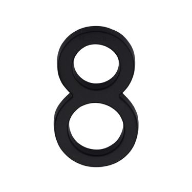 Click Here To Enlarge This Photo Of C1564 8-BKMT Heritage Brass Numeral 8 Concealed Fix 76mm &lpar;3"&rpar; Matt Black