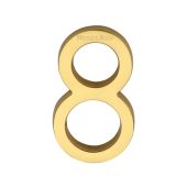 C1564 8-ULB Heritage Brass Numeral 8 Concealed Fix 76mm &lpar;3"&rpar; Unlacquered Brass