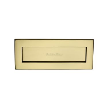 Click Here To Enlarge This Photo Of V850 254&period;101-ULB Heritage Brass Letterplate 10" x 4" Unlacquered Brass finish