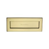 V850 254&period;101-ULB Heritage Brass Letterplate 10" x 4" Unlacquered Brass finish