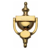 V910 195-ULB Heritage Brass Urn Knocker 7 1&sol;4" Unlacquered Brass finish