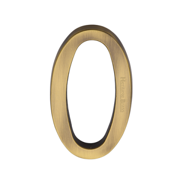 Click Here To Enlarge This Photo Of C1564 0-AT Heritage Brass Numeral 0 Concealed Fix 76mm &lpar;3"&rpar; Antique Brass finish