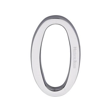 Click Here To Enlarge This Photo Of C1564 0-PC Heritage Brass Numeral 0 Concealed Fix 76mm &lpar;3"&rpar; Polished Chrome finish