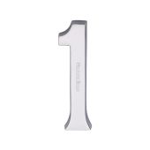 C1564 1-PC Heritage Brass Numeral 1 Concealed Fix 76mm &lpar;3"&rpar; Polished Chrome finish