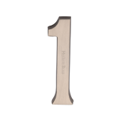 C1564 1-SN Heritage Brass Numeral 1 Concealed Fix 76mm &lpar;3"&rpar; Satin Nickel finish
