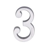 C1564 3-PC Heritage Brass Numeral 3 Concealed Fix 76mm &lpar;3"&rpar; Polished Chrome finish