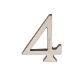 C1564 4-SN Heritage Brass Numeral 4 Concealed Fix 76mm &lpar;3"&rpar; Satin Nickel finish
