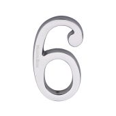 C1564 6-PC Heritage Brass Numeral 6 Concealed Fix 76mm &lpar;3"&rpar; Polished Chrome finish