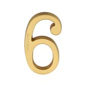 C1564 6-SB Heritage Brass Numeral 6 Concealed Fix 76mm &lpar;3"&rpar; Satin Brass finish