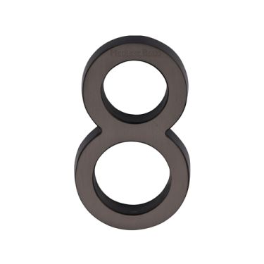 Click Here To Enlarge This Photo Of C1564 8-MB Heritage Brass Numeral 8 Concealed Fix 76mm &lpar;3"&rpar; Matt Bronze finish