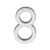 C1564 8-SC Heritage Brass Numeral 8 Concealed Fix 76mm &lpar;3"&rpar; Satin Chrome finish