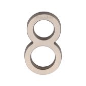 C1564 8-SN Heritage Brass Numeral 8 Concealed Fix 76mm &lpar;3"&rpar; Satin Nickel finish