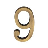 C1564 9-AT Heritage Brass Numeral 9 Concealed Fix 76mm &lpar;3"&rpar; Antique Brass finish