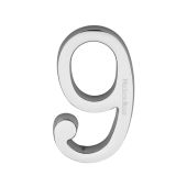 C1564 9-PC Heritage Brass Numeral 9 Concealed Fix 76mm &lpar;3"&rpar; Polished Chrome finish