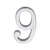 C1564 9-SC Heritage Brass Numeral 9 Concealed Fix 76mm &lpar;3"&rpar; Satin Chrome finish