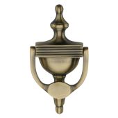RR912 195-AT Heritage Brass Reeded Urn Knocker 7 1&sol;4" Antique Brass finish